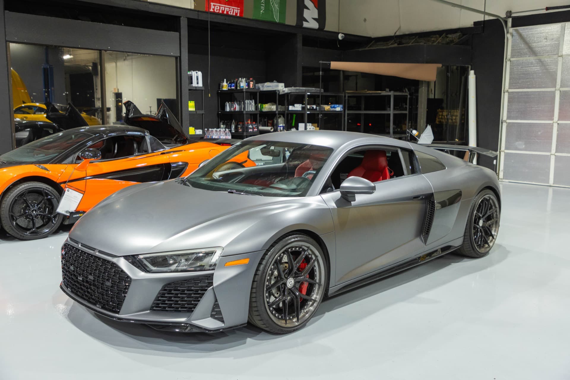 EuroComp Garage shop interior with European vehicles